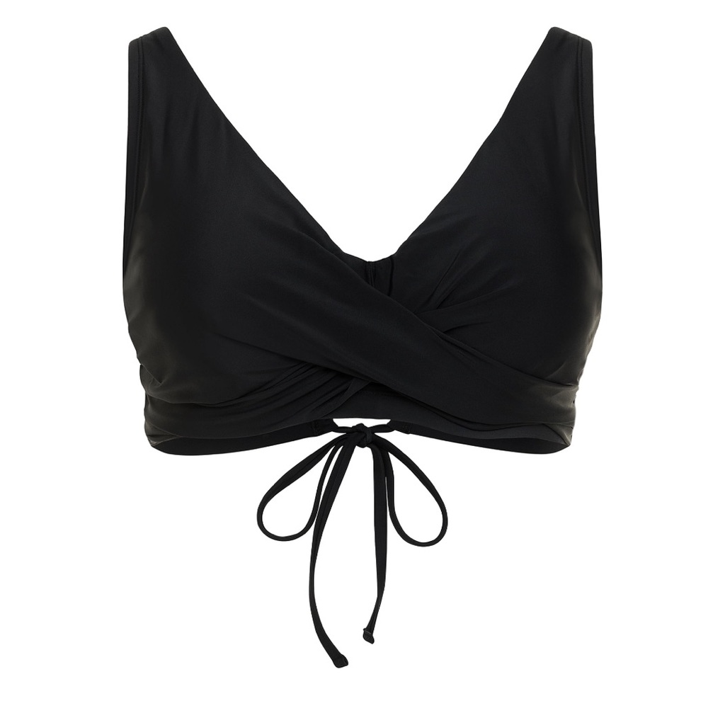 Nwt Women's swimsuit time and tru 1X Top Plunge Rich Black bottom’s XL floral - Picture 7 of 16